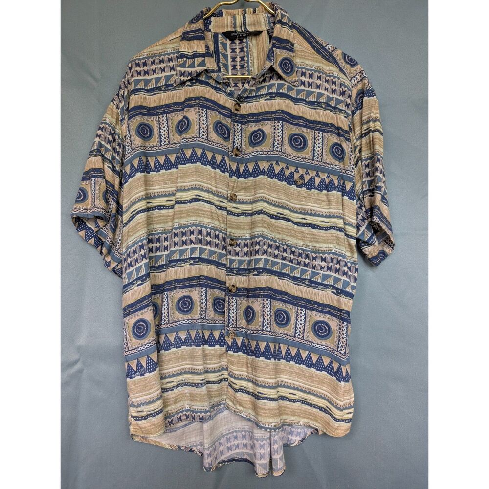 Lightweight 1990s Large Button Up Shirt with Rad Design